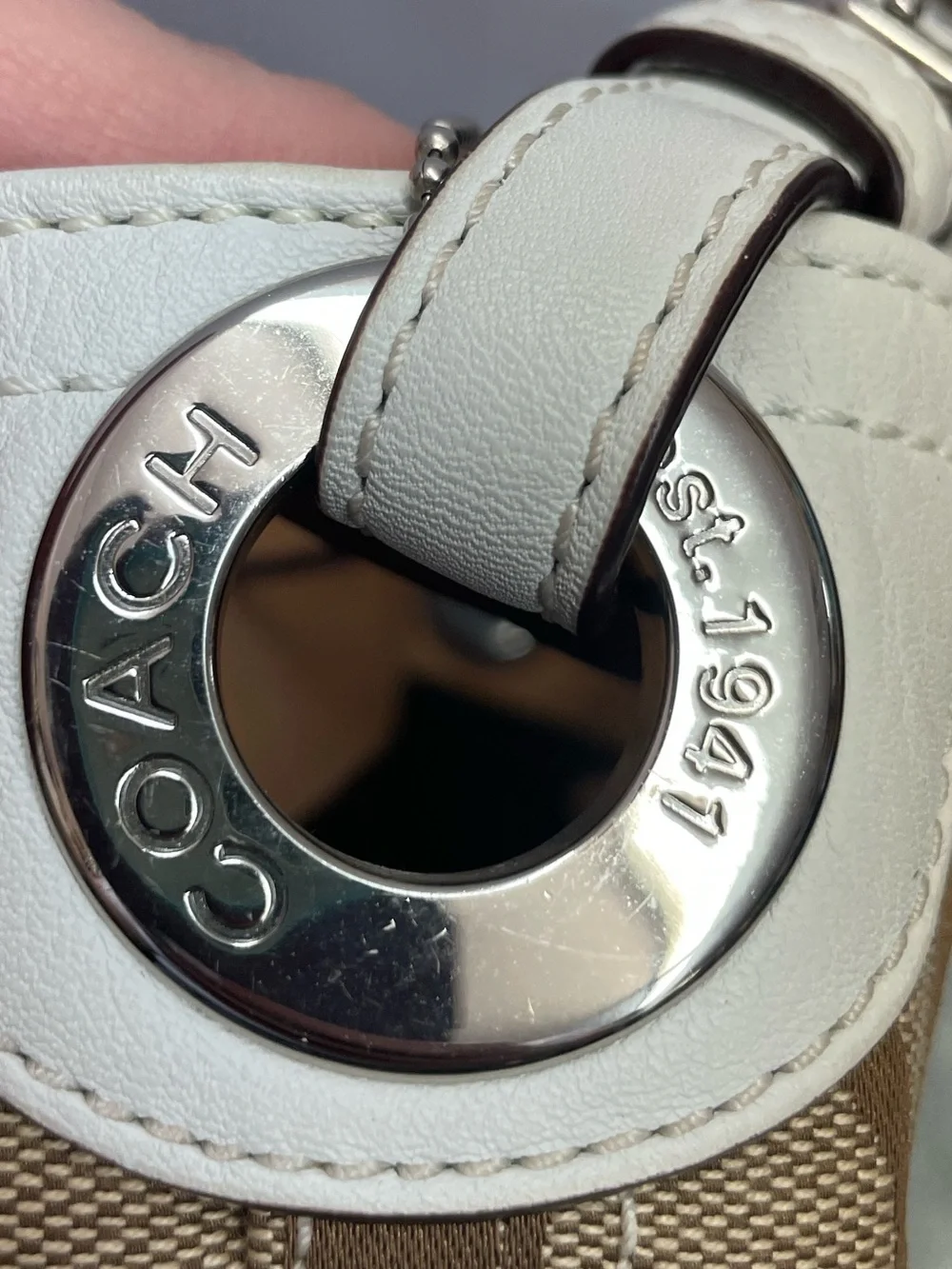 Vintage Coach Jacquard Shoulder Bag